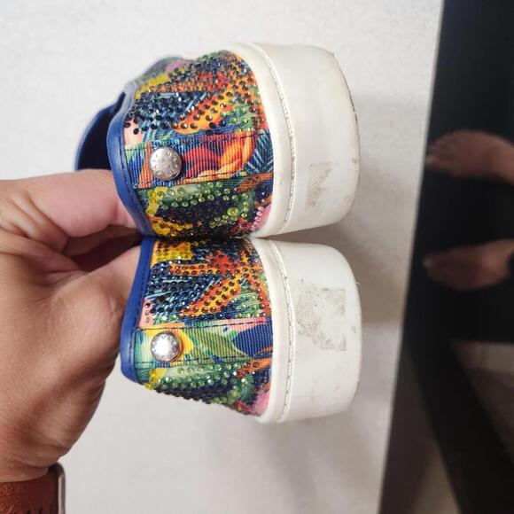 Alex Marie Crystal Embellished Slip-on Sneakers Size 6 - Picture 6 of 9